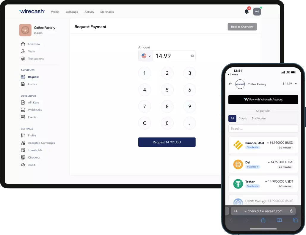 in person crypto payment