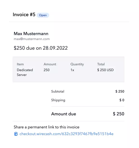crypto invoices